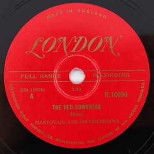 Mantovani & His Orchestra, The Red Sombrero / Madrugado-Bolero 10" 78 rpm Record
